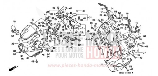 COWL (CBR1000FH/FJ/FM) CBR1000FJ de 1988